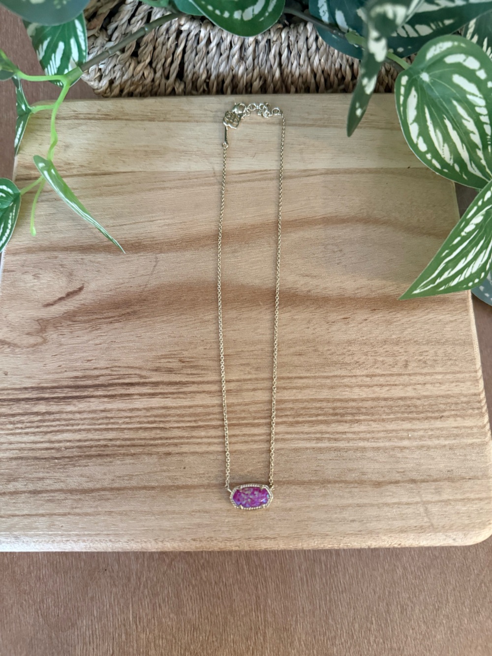 Kendra Scott Gold-Tone Necklace with opal